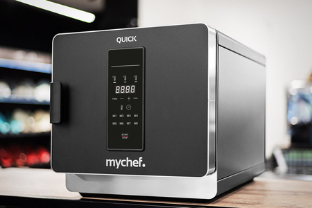 Piec konwekcyjny szybkiego gotowania ogrzewanie nadmuchowe cyfrowy panel sterowania 3,6 kW 230V 397x598x410 mm QUICK 1 BLACK