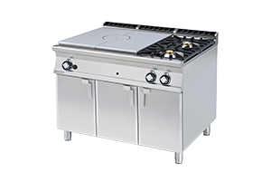 TP2-912 G ﻿﻿Kuchnia żeliwna z ﻿szafką gazowa