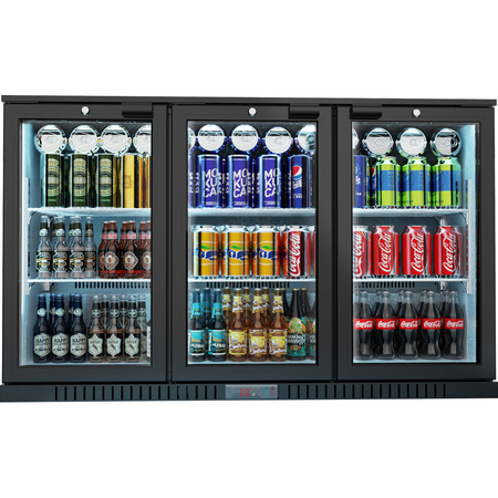 Barowa witryna chłodnicza, 3-drzwiowa, V 308 l