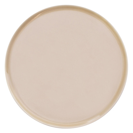 Talerz płaski okrągły 12 cm, beżowy ETER - VERLO