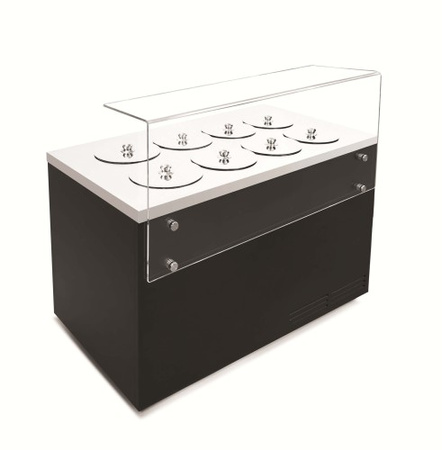 Dystrybutor do lodów | witryna do lodów Pozetti DV 8 | 8+6 tub | 1310x700x1200 mm |