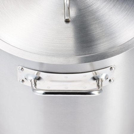 Garnek wysoki z pokrywką, stalowy, Gredil, Ø 280 mm, V 15.4 l