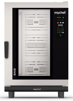 Piec konwekcyjno-parowy elektryczny | piekarniczo-cukierniczy | automatyczny system myjący | 10x600x400 | 18,9 kW | 400 V | Mychef BAKE MASTER 10E TSC