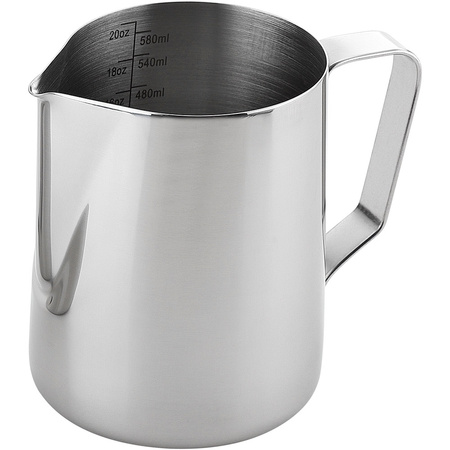 Dzbanek stalowy do spieniania mleka z miarką, V 0.58 l