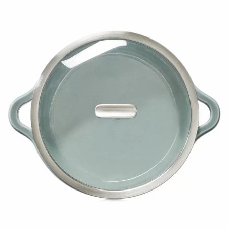 Podgrzewacz porcelanowy niski szklana pokrywa, szary, 4 l BOMBANCE - REVOL