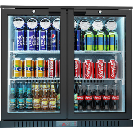 Barowa witryna chłodnicza, 2-drzwiowa, V 198 l