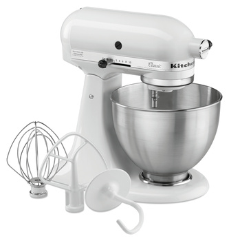 KitchenAid 5K45SSEWH, biały, 4,28L