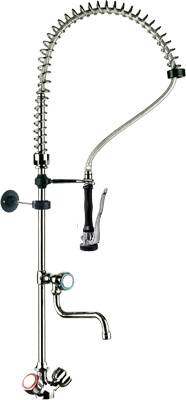 DOC - 4+ Spryskiwacz z baterią ścienną i wylewką