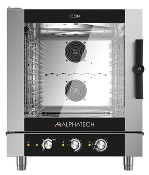 Piec konwekcyjno-parowy gazowy ICGM071E | 7x GN 1/1 | 7x 600x400 | Alphatech by Lainox | sterowanie manualne
