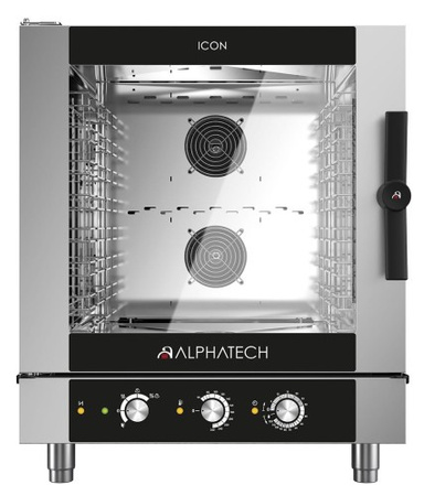 Piec konwekcyjno-parowy gazowy ICGM071E | 7x GN 1/1 | 7x 600x400 | Alphatech by Lainox | sterowanie manualne