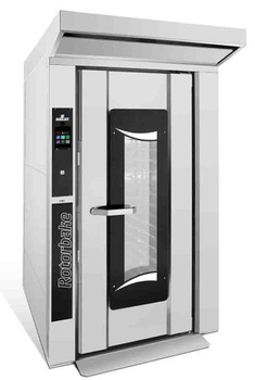 Gazowy piec obrotowy piekarniczy | rotacyjny | 18 blach 600x800 mm | 64 kW | 1300x1939x2504 | Rotorbake T8 18T Master Pro