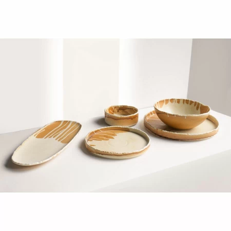 SAMTO Talerz głęboki 30 cm kremowy