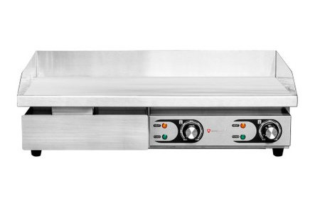 Płyta grillowa elektryczna | gładka | nastawna | 2,2 + 2,2 kW | 730x470x250 mm | RQEG820