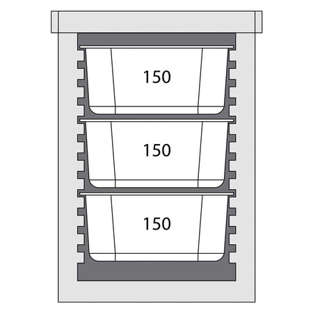 Pojemnik termoizolacyjny, czarny, 12 x GN 1/1 20 mm