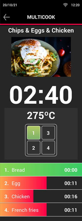 Piec konwekcyjny szybkiego gotowania ogrzewanie nadmuchowe dotykowy panel sterowania 3,6 kW 230V 397x598x410 mm QUICK 1T BLACK