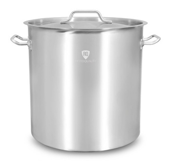 Garnek ze stali nierdzewnej z podziałką 50,2 l | 400x400 mm | z pokrywką RQ14040