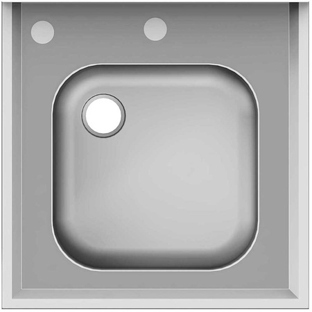 Stół ze zlewem i otworem pod rozdrabniacz, bez półki 700x700x850 mm skręcany