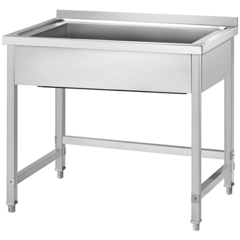 Stół z basenem 1-komorowym skręcany, Gredil, 800x600x850 mm h=300 mm