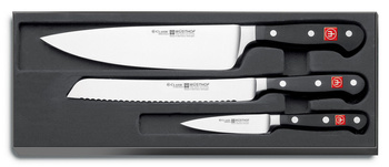 Zestaw noży: szefa, do pieczywa, warzyw, Classic