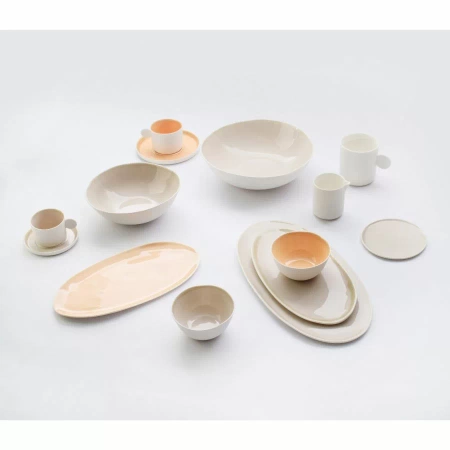 Talerz płaski okrągły 12 cm, beżowy ETER - VERLO