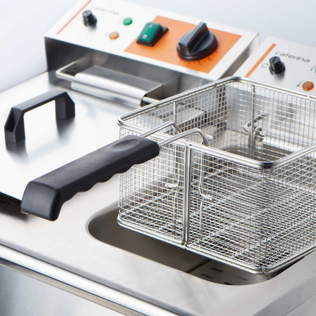 Frytownica elektryczna z kranem, 2-komorowa, Caterina, V 2x8 l, P 2x3 kW