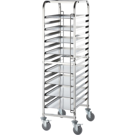 Wózek transportowy ze stali nierdzewnej, 16x 400x600 mm