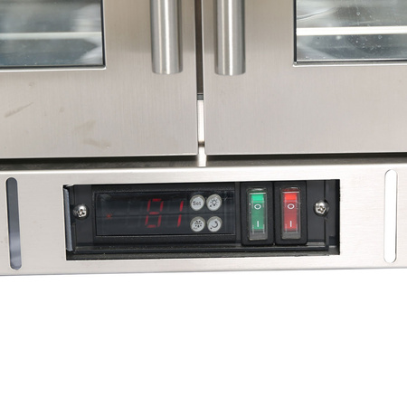 Barowa witryna chłodnicza, stalowa, 3-drzwiowa, V 308 l