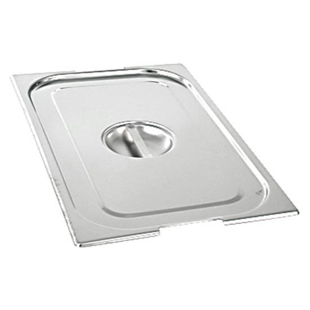 Pokrywka stalowa z wycięciem na uchwyty do pojemników, Basic, GN 1/2