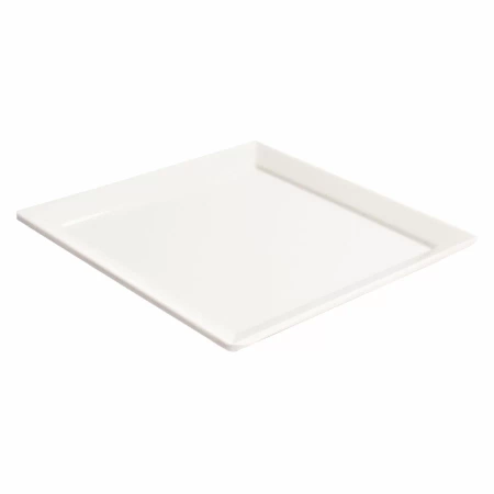Talerzyk kwadratowy z melaminy 10x10 cm biały - VERLO
