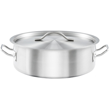 Garnek niski z pokrywką, stalowy, Gredil, Ø 320 mm, V 8.8 l