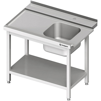 Stół załadowczy(L) 1-kom. z półką do zmywarki SILANOS 900x730x900 mm skręcany