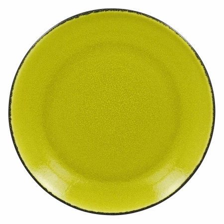 FIRE Talerz płaski, okrągły 27 cm zielony I