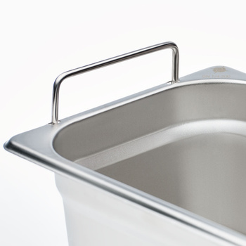 Pojemnik stalowy z uchwytami Gredil, GN 1/1, H 100 mm