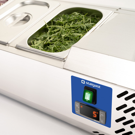 Witryna chłodnicza nadstawna z szybą, L 2000 mm, 10 x GN 1/4