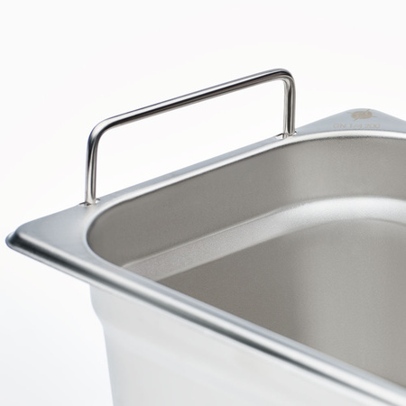 Pojemnik stalowy z uchwytami Gredil, GN 1/1, H 100 mm