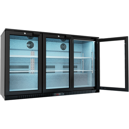 Barowa witryna chłodnicza, 3-drzwiowa, V 308 l