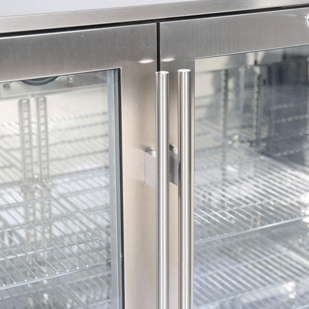 Barowa witryna chłodnicza, stalowa,  2-drzwiowa, V 198 l