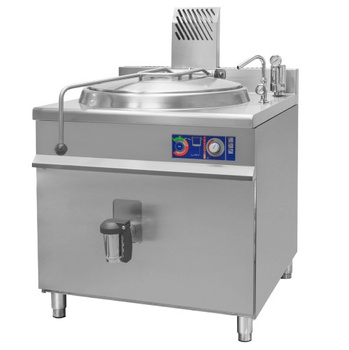 Kocioł warzelny gazowy z grzaniem pośrednim | opcja mieszadła | 19 kW | 150 l | 900x900x900 mm | RQLR-152G