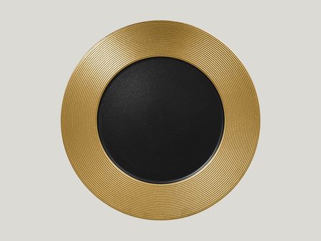 Metalfusion talerz płaski tłoczony złoty 33cm