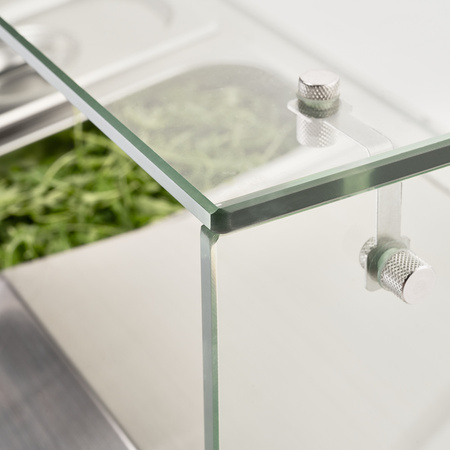 Witryna chłodnicza nadstawna z szybą, L 2000 mm, 10 x GN 1/4