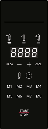 Piec konwekcyjny szybkiego gotowania ogrzewanie nadmuchowe cyfrowy panel sterowania 3,6 kW 230V 397x598x410 mm QUICK 1 BLACK