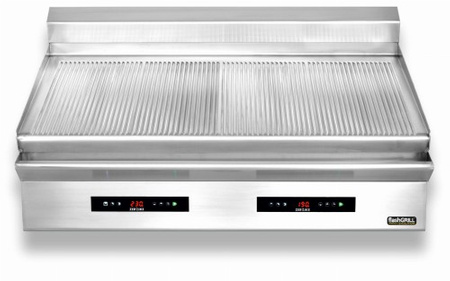 Płyta grillowa elektryczna | energooszczędna | nastawna | podwójna | ryflowana | Zernike | GE1270T2C