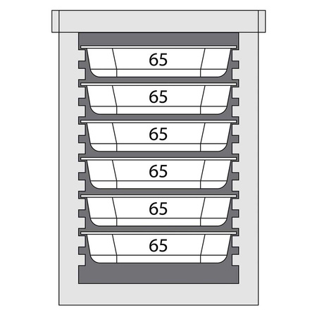 Pojemnik termoizolacyjny, czarny, 12 x GN 1/1 20 mm