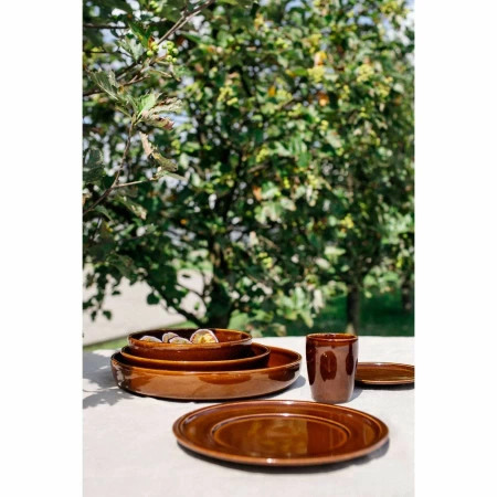 Talerz płaski 16 cm bursztynowy EASE Rakstone