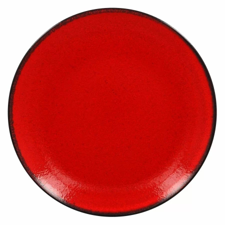 FIRE Talerz płaski okrągły 24 cm czerwony