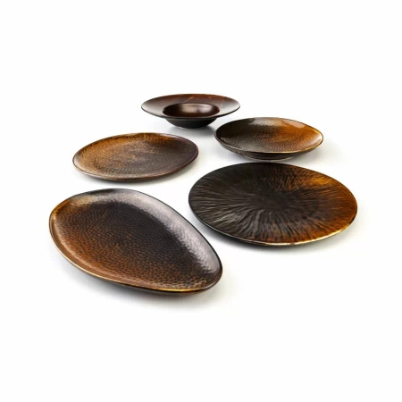 Talerz płaski 33x18 cm miedź FIRE - VERLO