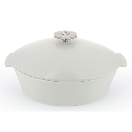 REVOLUTION 2 Garnek owalny z białą pokrywką, 3,5 l