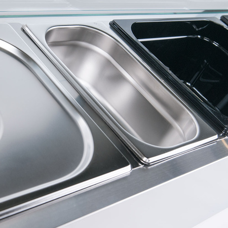 Witryna chłodnicza nadstawna z szybą, L 2000 mm, 10 x GN 1/4