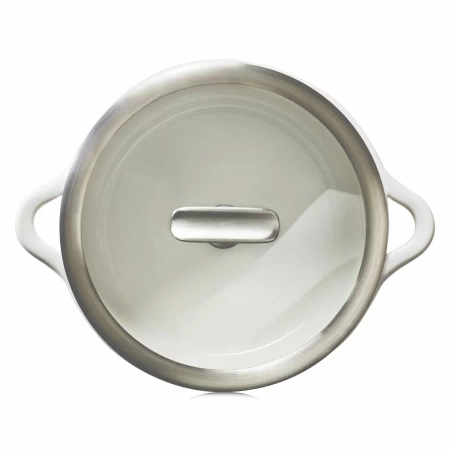 Podgrzewacz porcelanowy ze szklaną pokrywą biały, 1,3 l BOMBANCE - REVOL