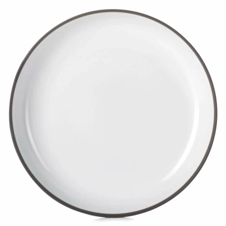 SOLID talerz 23,5 cm biało-czarny